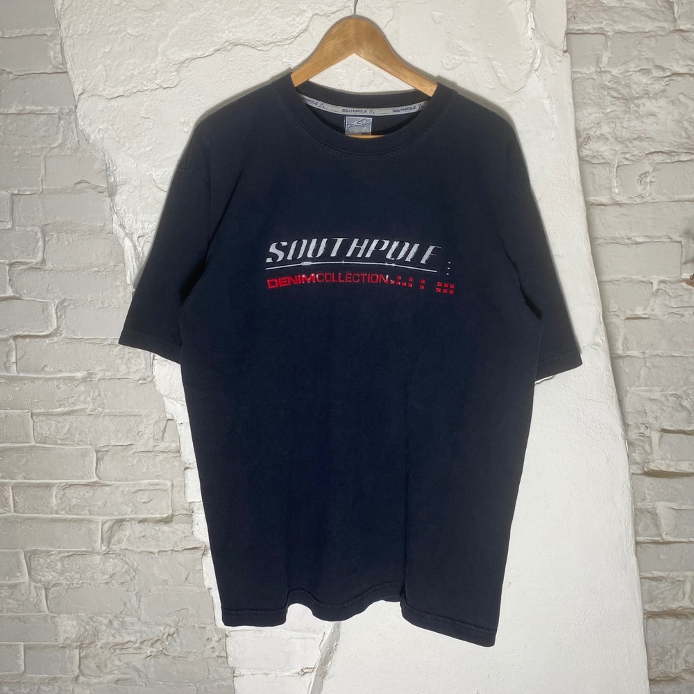 Vintage Y2K Southpole Denim Collection‎ T-Shirt Mens Large Black